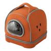 Emour Pet Carrier Bag Orange with Small Window Foldable with Lead for Cats and Pets Multi-Purpose Anti-Jumping Dogs,