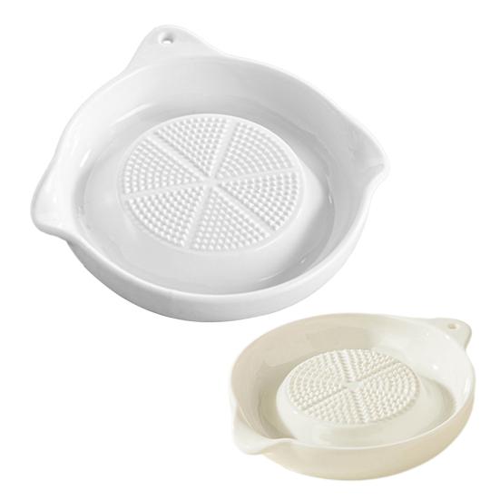 2Pcs Ceramic Grater Plate Set Ceramic Ginger Garlic Grater Plates