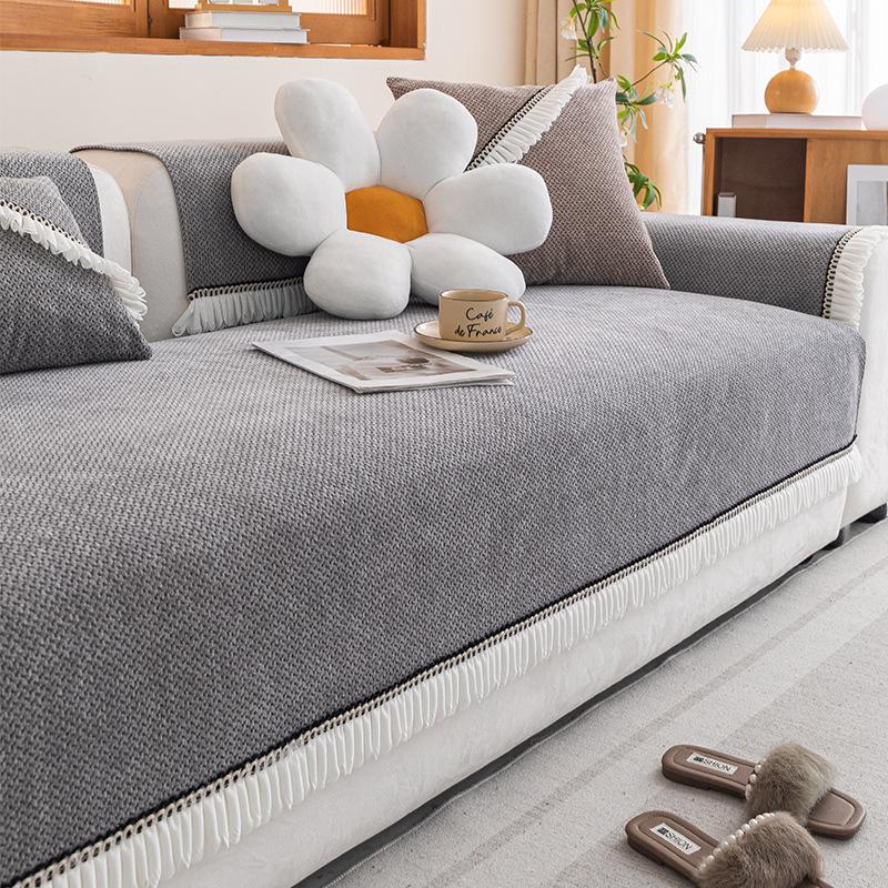 Новая подушка для дивана Chenier универсальна для всех сезонов, легкая роскошь, высококачественный нескользящий чехол для подушки сиденья, тканевое полотенце.