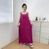 2025 New Sleeveless Cotton Rayon Slip Dress: Women's French Summer Beach Tank Maxi