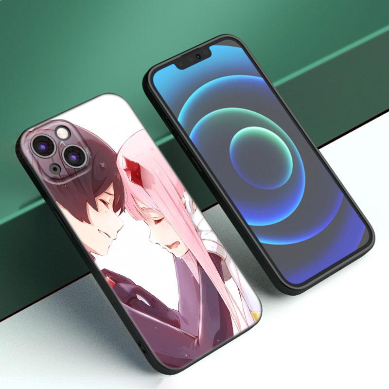 Чехол для телефона Anime Zero Two Darling для Apple iPhone 12 13 Mini 11 14 15 Pro Max 7 8 Plus X XR XS SE 2020 2022 черный силиконовый чехол