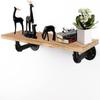 Metal Floating Shelf Brackets Black Coated Wall Shelf Support Accessories Pipe Shelf Bracket