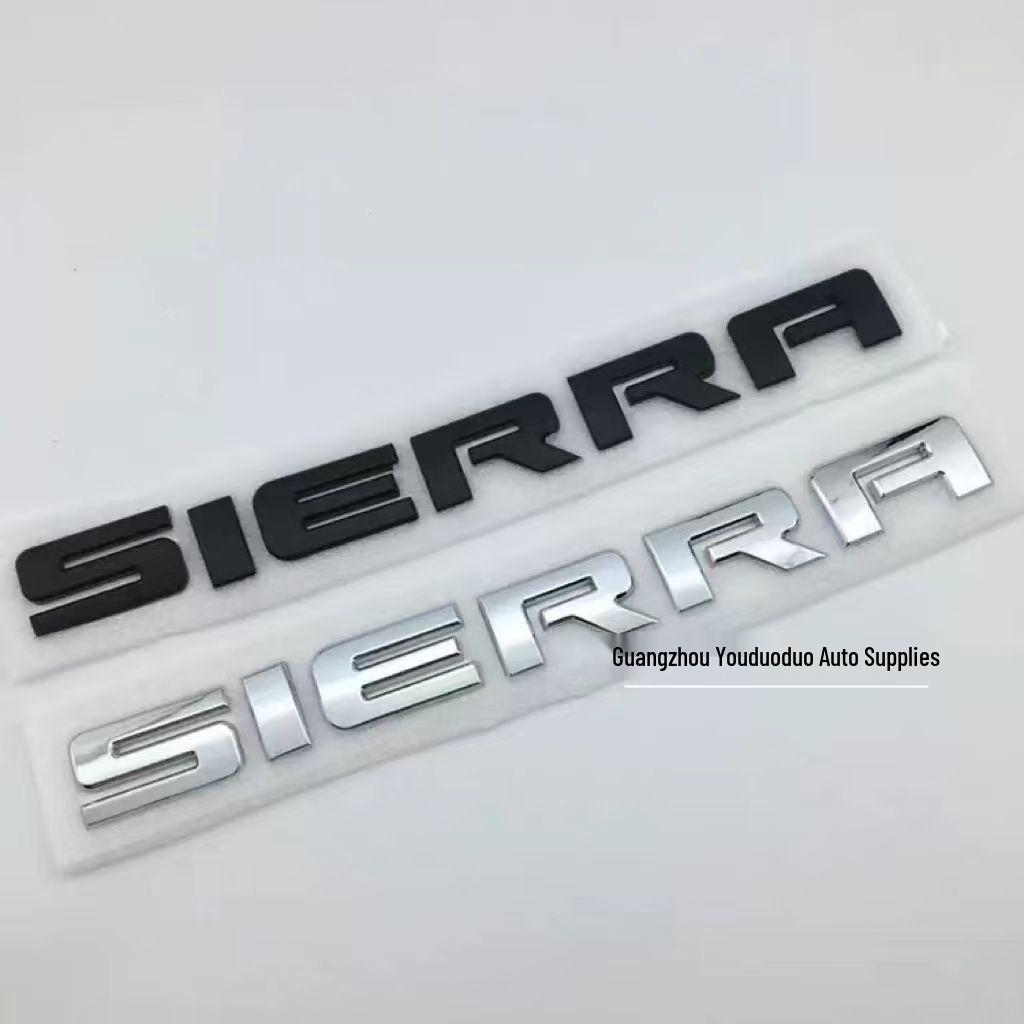 GMC Sierra Tailgate Emblem - Large Size Car Badge for Body Labeling