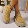 Women Short Boots 2025 New Summer Boots Vintage Hollow Out Women Ankle Boots Anti-slip Breathable Platform Female Shoes
