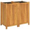 Plant Pot with Liner 84x42x75 cm Solid Acacia Wood