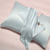 100% Pure Mulberry Silk Pillowcase 19 Momme Double-Sided Active Dyed Solid Color Single Pillow 48x74cm