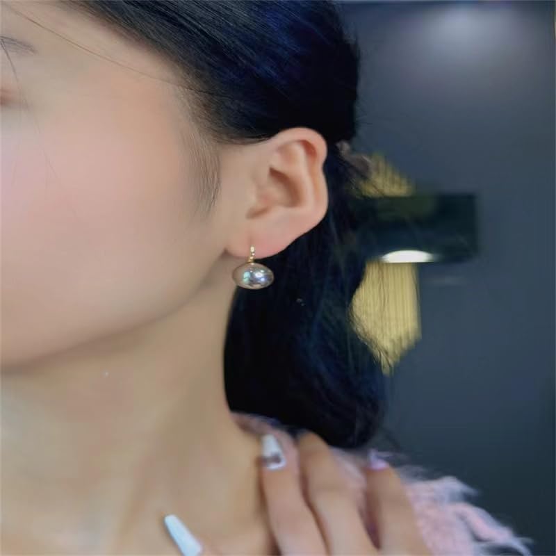 WICKM earrings ladies Popularity Compatible with metal allergies ring earrings 18k gold earrings women earrings Leave it on Swaying adult …