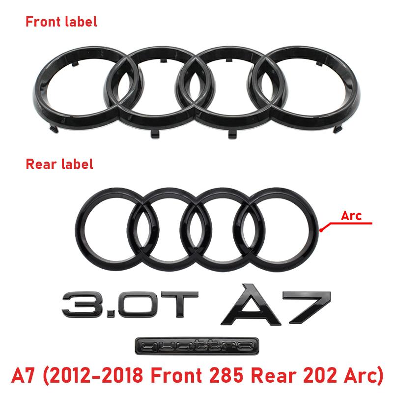 2026 Hot Car Hood Front Grill Rear Trunk Stickers Accessories For Audi S3 RS4 RS5 S4 RS3 RS6 S5 S6 A3 A4 A5 A6 A7 Q2 Q3 Q5 Q7 Q8 Quarrto