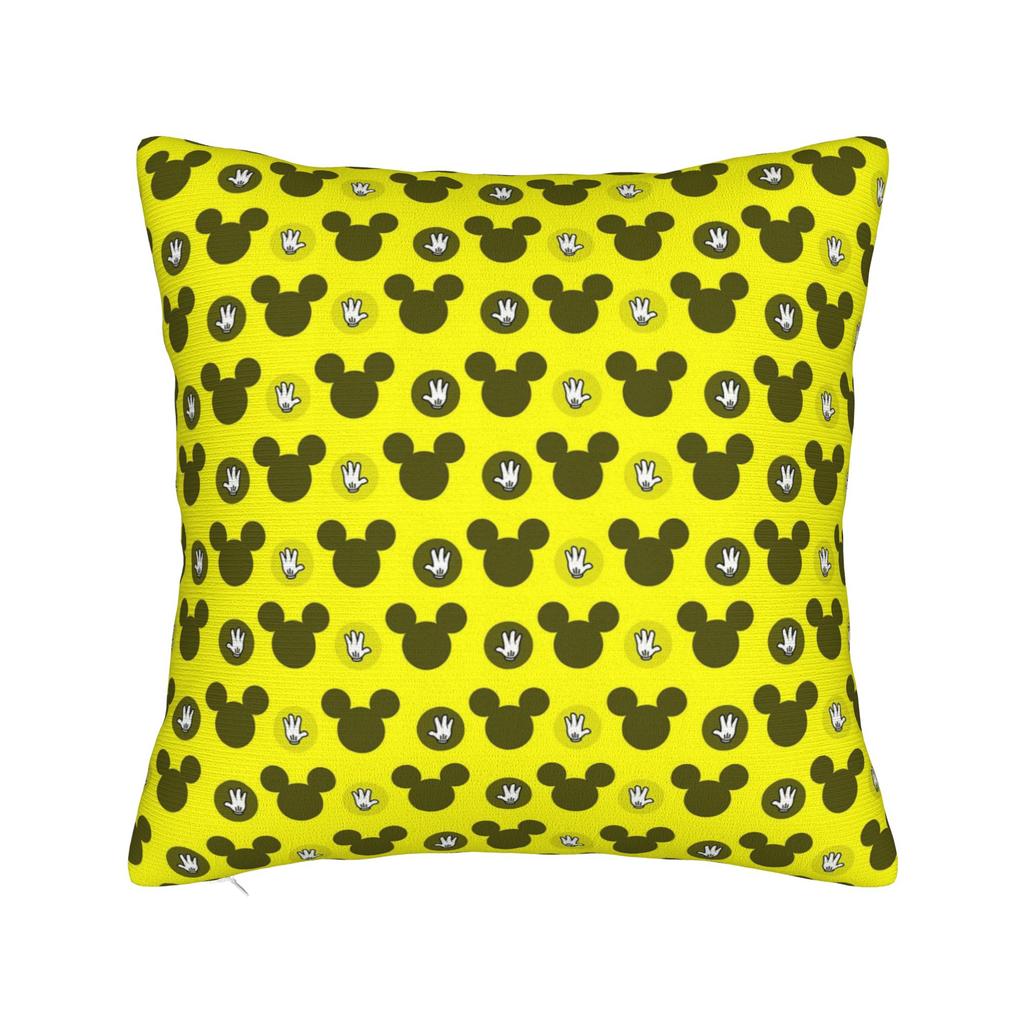 Mickey and Minnie Mouse Pillowcase Polyester Cushion Cover Gift Cute Cartoon Throw Pillow Case Cover Seater Zippered 45*45cm