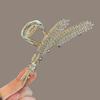 Изысканная заколка-краб для волос с горным хрусталем, металлическая геометрическая заколка-акула, заколки-невидимки для волос для женщин, модные аксессуары для волос, головной убор