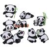 9 Pcs Cute Panda Embroidered Patches  Panda Iron On Patches Jackets Delicate  Women