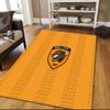 Hull City AFC Flannel Pattern Square Carpet,Area Rug,Carpet Rug for Living Room Bedroom Sofa Playroom Decor,Non-slip Floor Mat