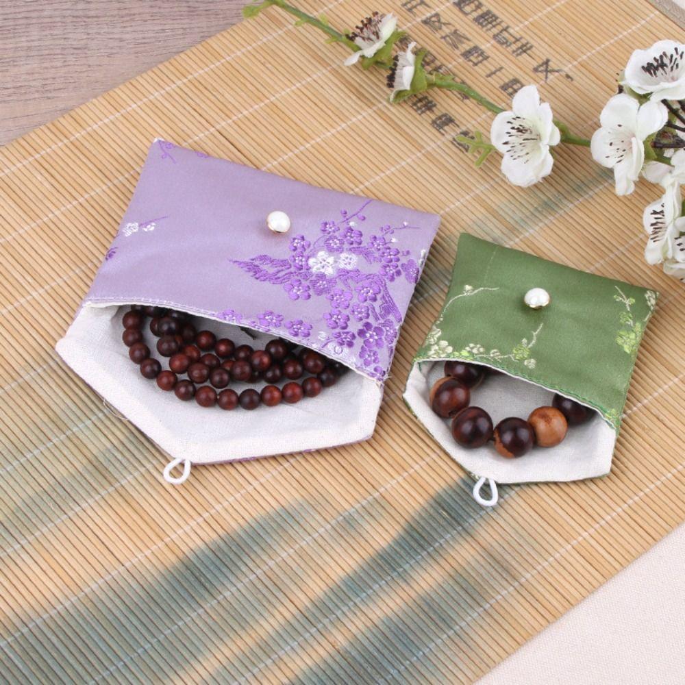 Brocade Cloth Embroidery Sachet Bag Embroidery Jewelry Storage Pouch High Quality Jewellery Bags