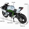 1:12 Модель мотоцикла Kawasaki Ninja H2R, литая модель мотоцикла, подвеска и свободный ролик, игрушечный автомобиль, коллекция мотоциклов, подарок