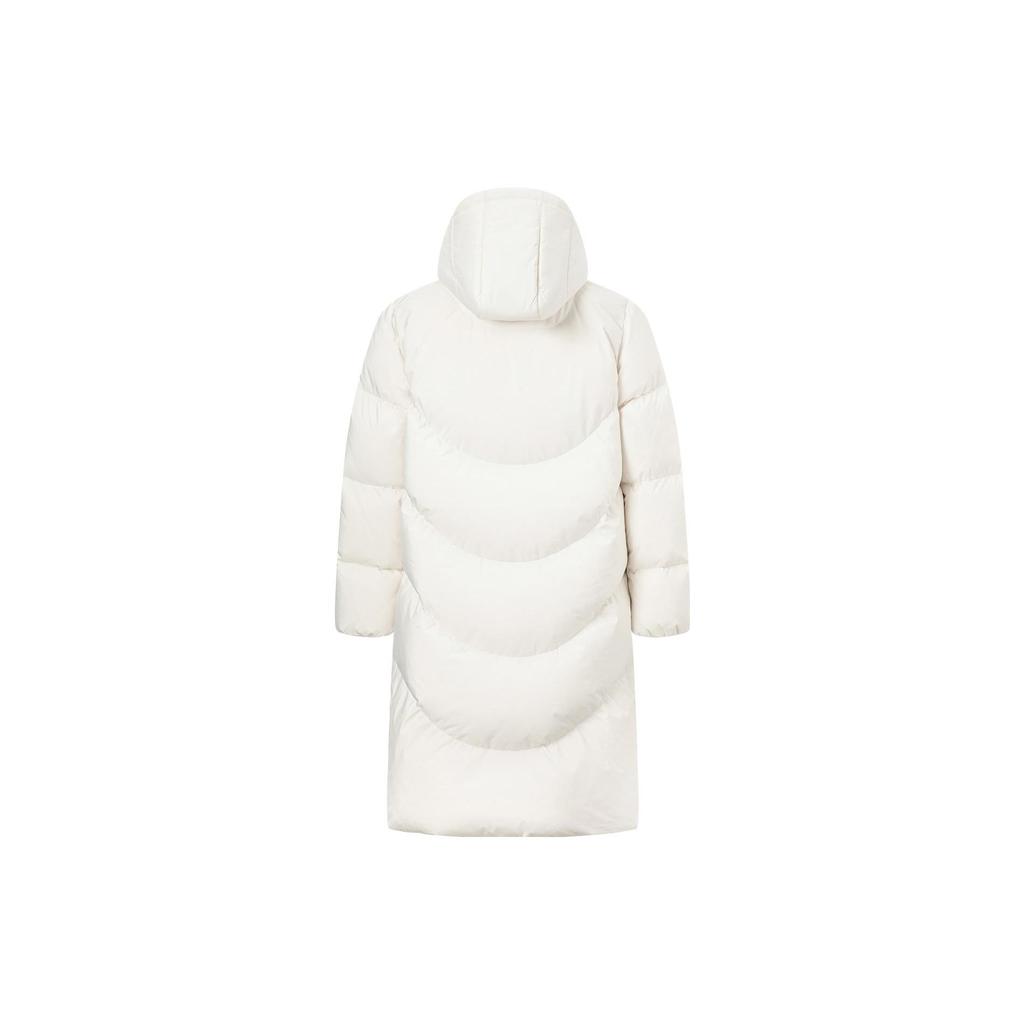 Li Ning Sports Lifestyle Series межсезонье в наличии однотонный теплый длинный пуховик с капюшоном женская верхняя одежда AYMT116-1