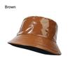 Unisex Cotton PU Leather Climbing Bucket Hat Sun Hat Fisherman Hat Fishing Hat