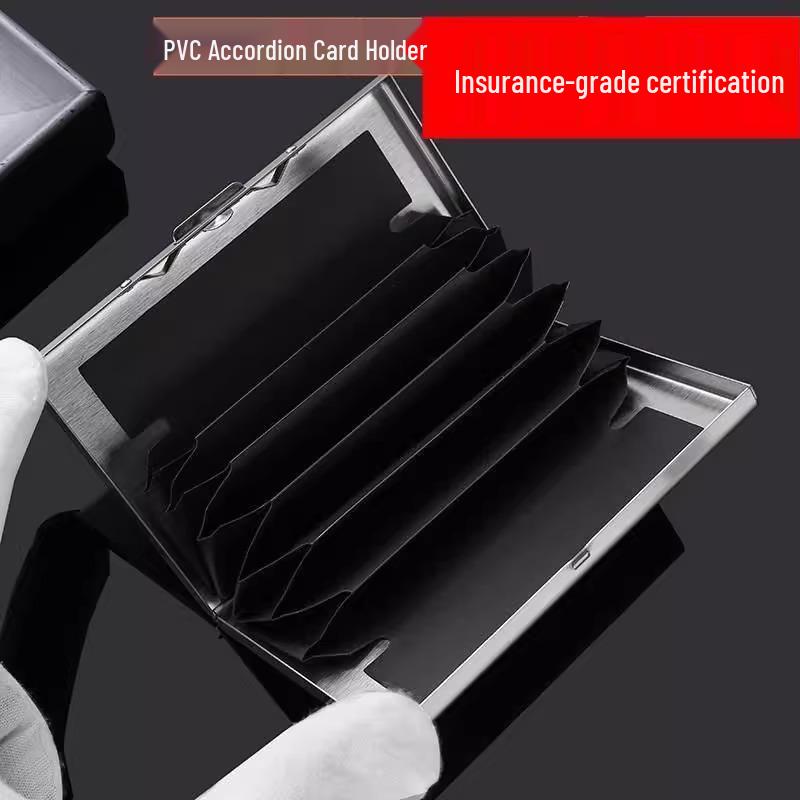 Премиальный держатель для карт из нержавеющей стали с RFID-защитой для мужчин и женщин
