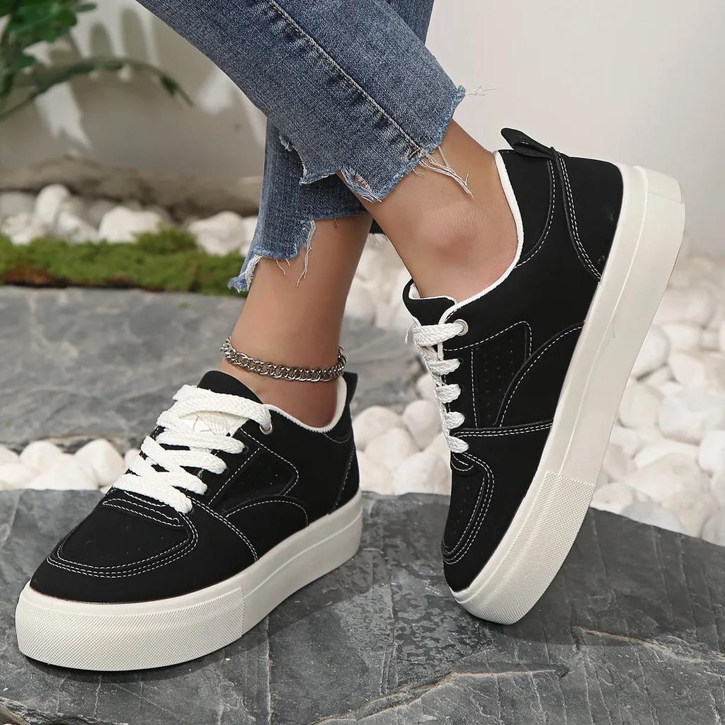 Women's Canvas Shoes Fashionable Design Platform Casual Breathable Canvas Classic Comfortable Women's Sports Vulcanized Shoes