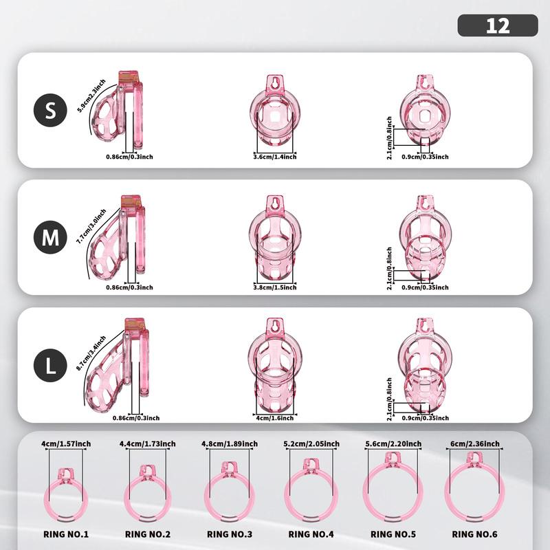 Male Chastity Cage Soft Adjustable Abstinence Penis Ring Bondage With 6 Size Rings Urinary Catheter Penis Lock BDSM Sex Toys