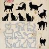 10pcs Cat Metal Cutting Dies Stencil for DIY Scrapbooking Photo Album Embossing Paper Cards Crafts Diecuts