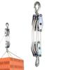 Block And Tackle Pulley System Rope Pulley Hoist With 6:1 Lifting Power 2200 Lbs Breaking Strength Heavy Duty Pulley System