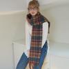 Wool Retro Plaid Scarf Women's Winter Millennium Retro Soft Atmosphere Scarf