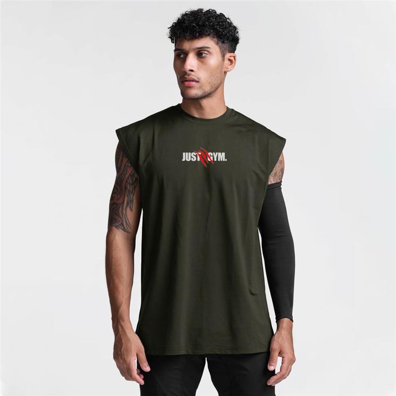 Muscleguys Sports T-shirt Breathable Running Training Fitness Vest Men's Casual Outerwear