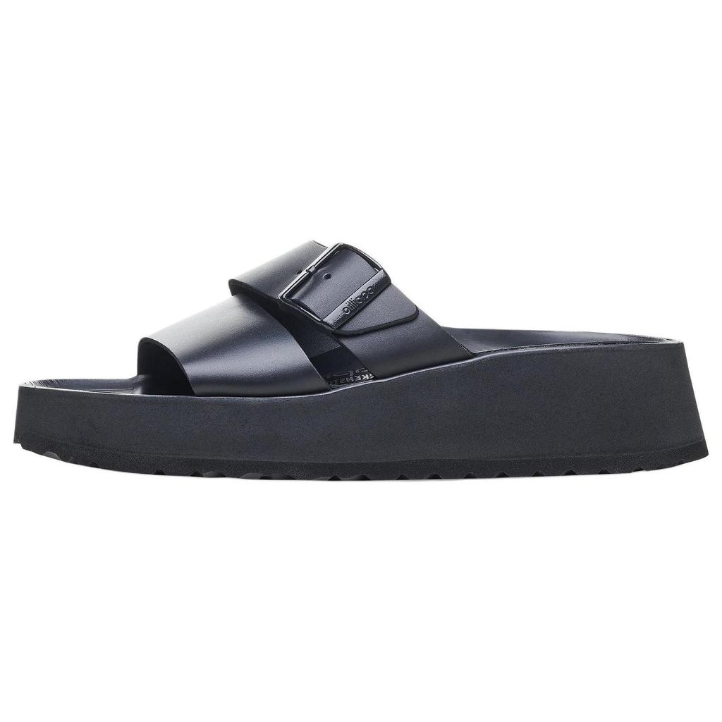 Birkenstock Leather Slide Slippers Women's Black 1026872