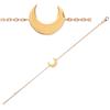 [P1971] - Gold Plated 'Moon' Bracelet - 13x11 Mm