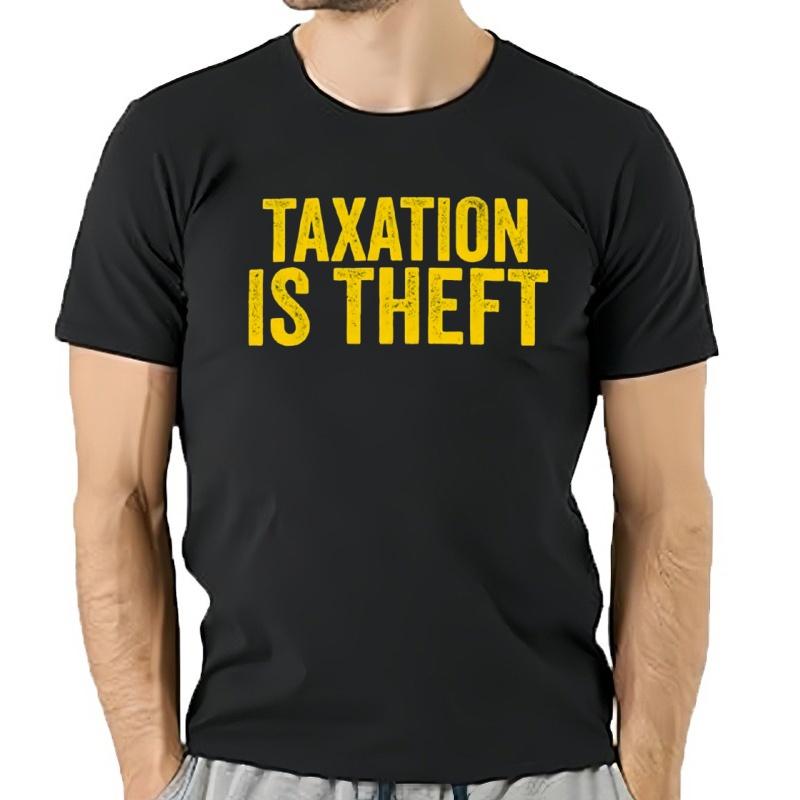 Camiseta libertaria de impuestos is Theft para hombres camisetas de entrenamiento nueva edici
