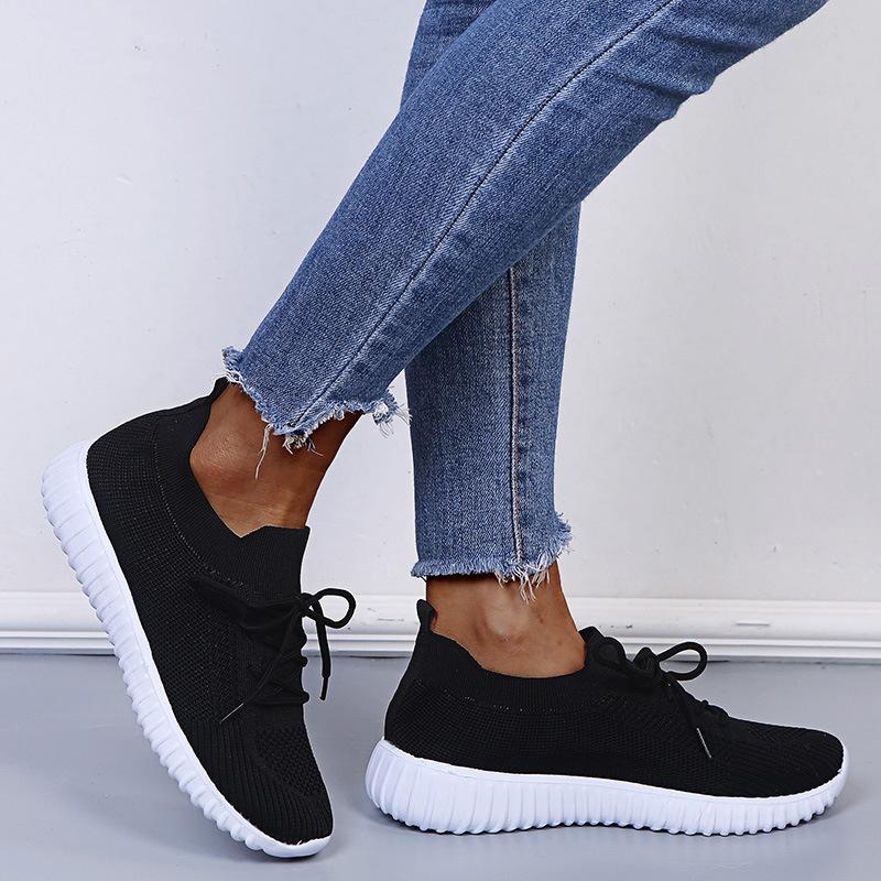 Женская обувь, новая повседневная обувь 2025 года, весна и осень, новые модные кроссовки, удобные летающие тканые дышащие спортивные туфли для женщин