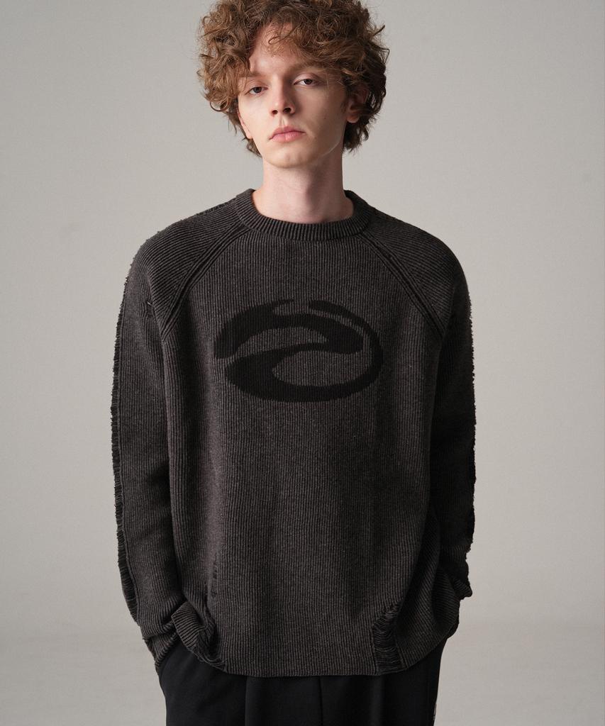 ZENDUST Marc Damage Raglan Knit - 2Col
