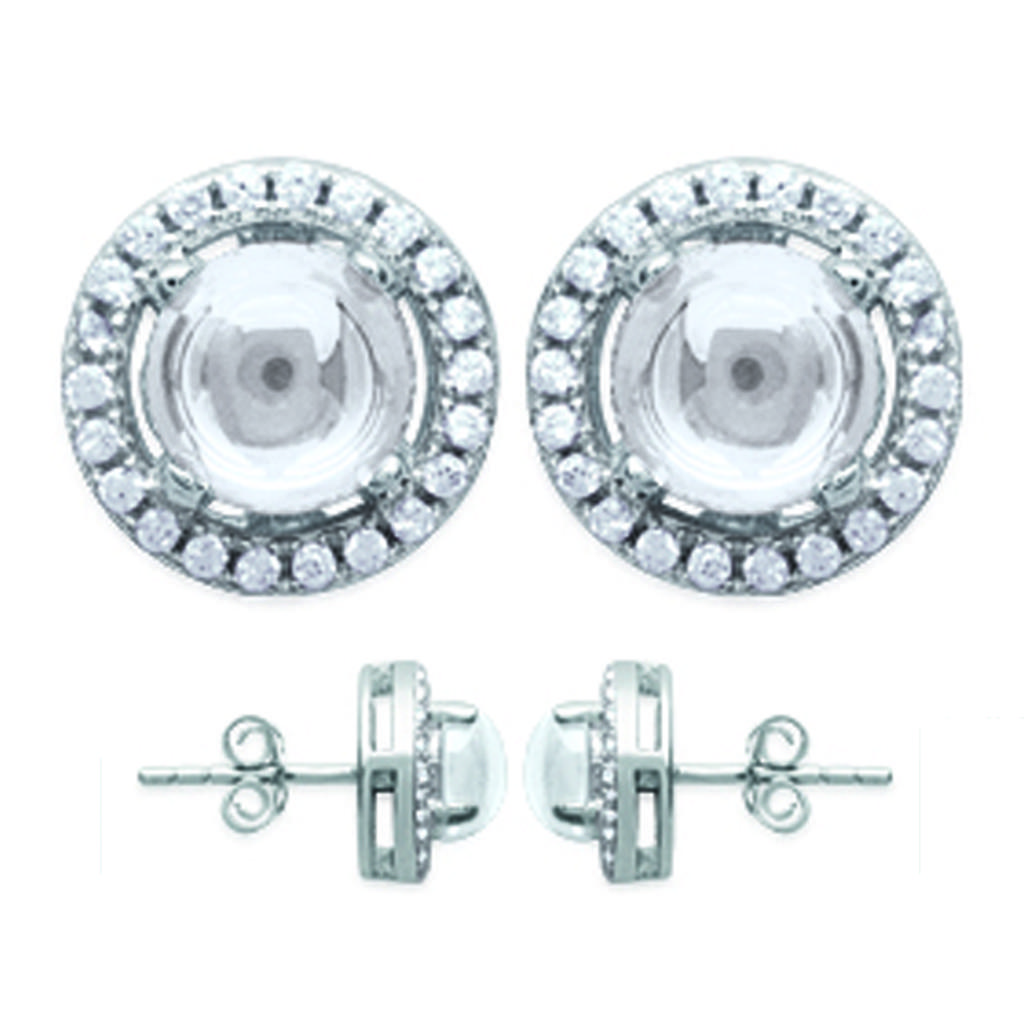 Les Trésors De Lily [L3945] - Silver 'Sissi' Silver Earrings (rhodium-plated) - 9 Mm