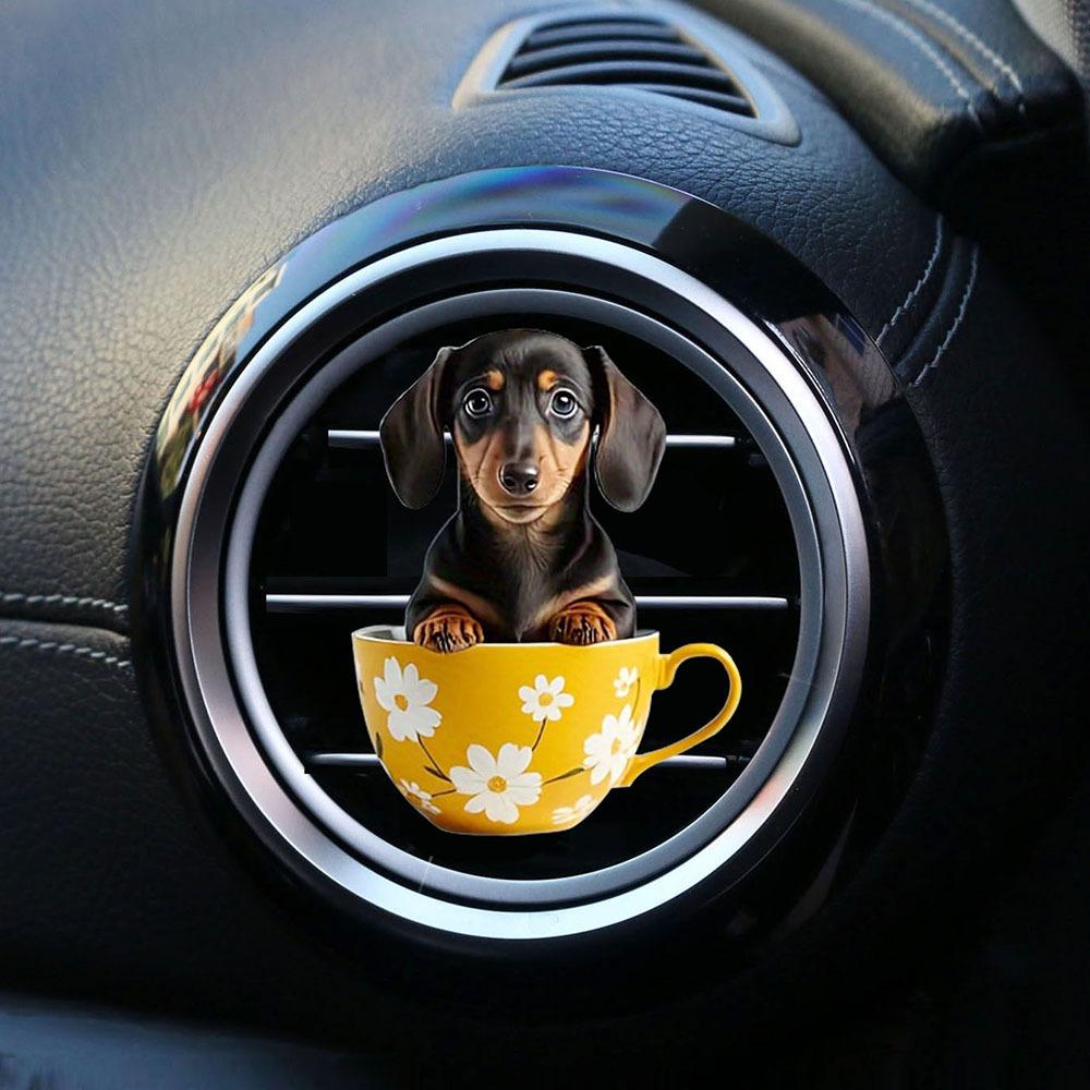 Милый мультяшный 2D котенок, клипса для вентиляции, освежитель воздуха для автомобиля, аромадиффузор для воздуховыпускного отверстия автомобильного кондиционера, украшение салона автомобиля