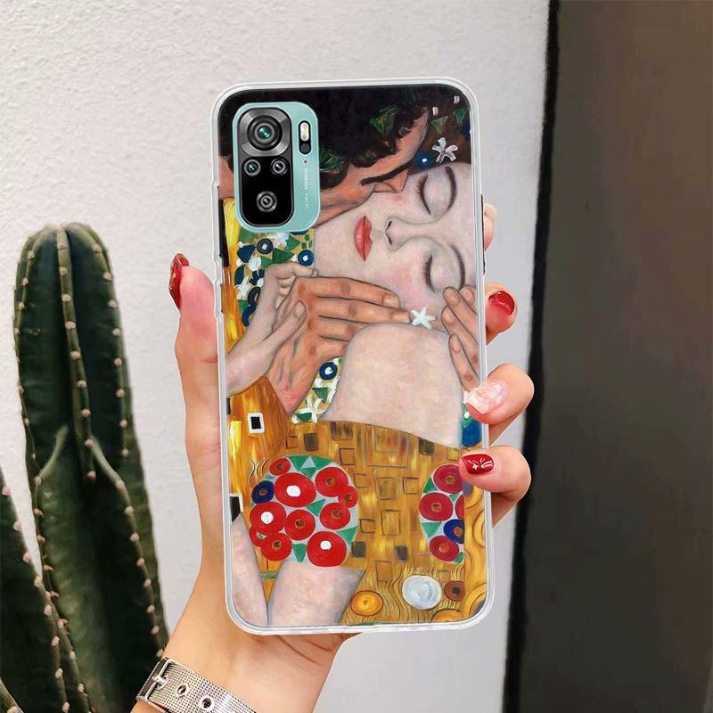 Поцелуй Густава Климта Дизайн Для Чехла Телефона Xiaomi Redmi Note 14 13 12 11 Pro Plus 14S 12S 11S 11E 11T 10S 10 9S Fundas Cover Coqu