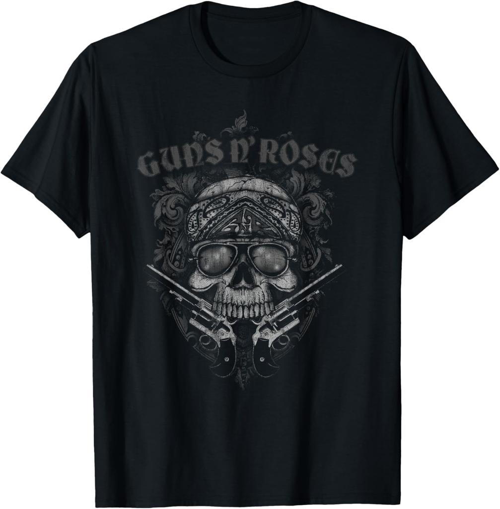 Футболка с черепом и цветами Guns N' Roses Футболка