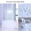 Водонепроницаемая 3D-занавеска для душа с 12 крючками, прозрачная для ванной, для украшения дома