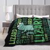 The Lizard Lizard Ah I'm Going To Bed Blanket Fleece Hoppers Tom Lizard Super Warm Throw Blanket for Bedding Couch Bedspread