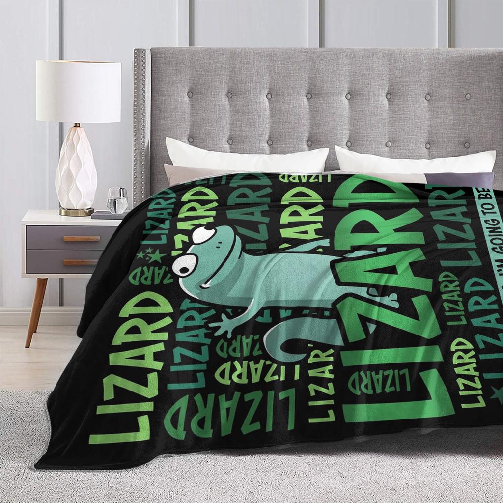 The Lizard Lizard Ah I'm Going To Bed Blanket Fleece Hoppers Tom Lizard Super Warm Throw Blanket for Bedding Couch Bedspread