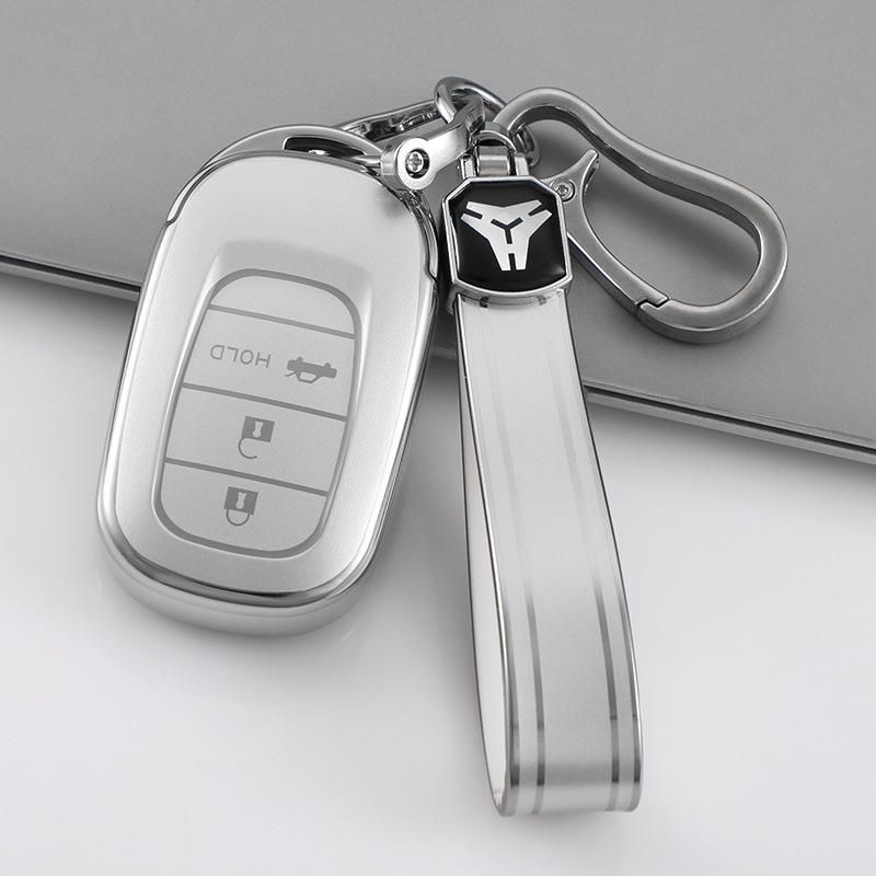 Чехол для ключа Honda Civic 11-го поколения, Песочный Серебристый, Полностью Защитный Чехол