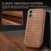 AZNS For iPhone 16 Case Electroplating Crocodile Texture PU+TPU Phone Cover