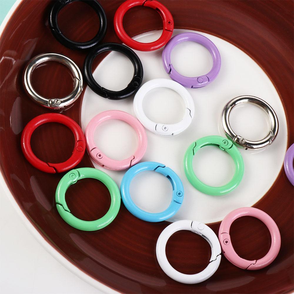 5 шт. металлический открывающийся круглый карабин 25 мм пружинная застежка O кольцо брелок зажимы изготовление брелоков