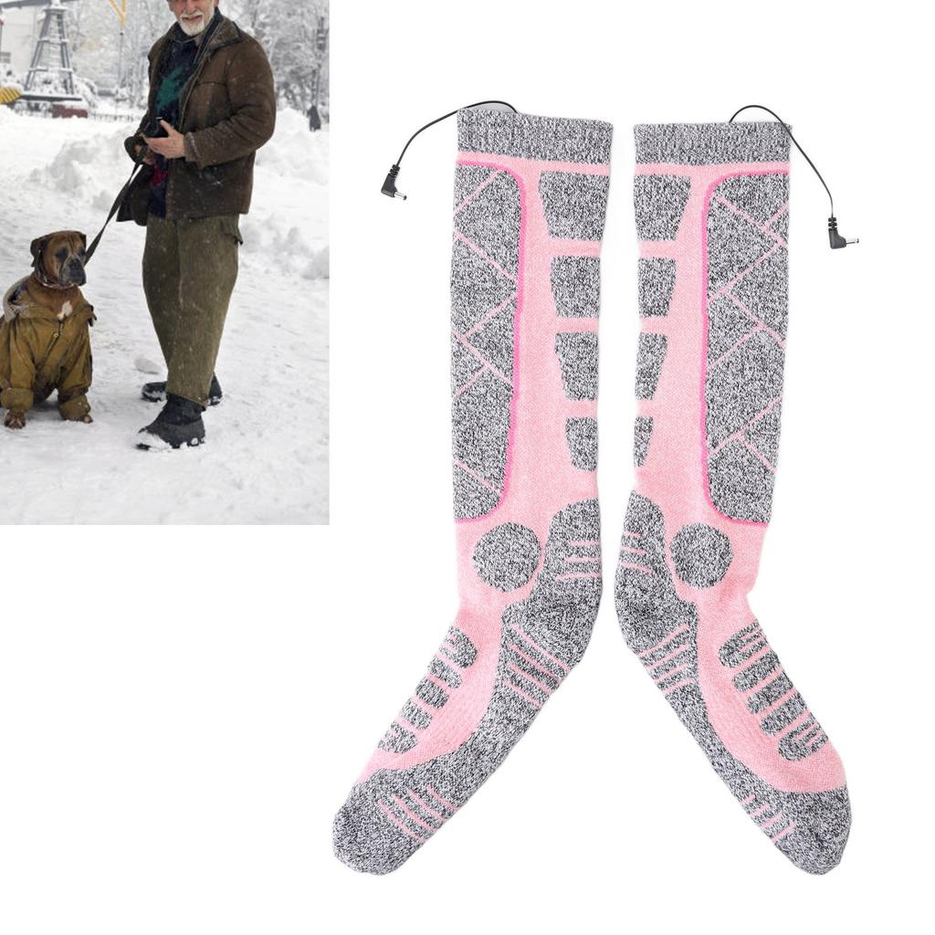 Электрические носки с подогревом, высокие, регулируемая температура, 3 режима, электронные носки-грелки для ног для пожилых людей, зимние