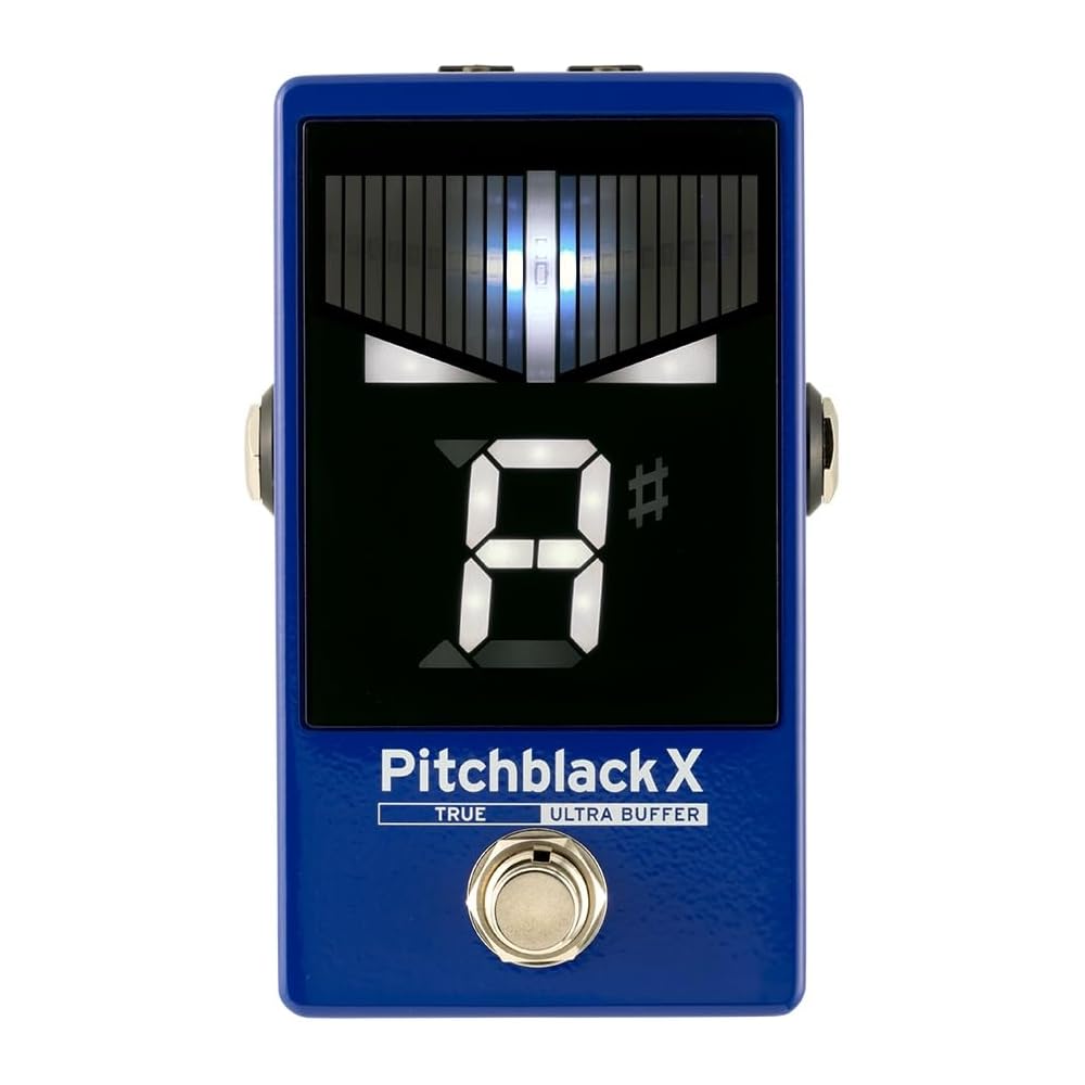 KORG Pitchblack X Педальный тюнер для гитары/баса, высокая точность ±0,1 цента, Ультра-буфер, True Bypass, DC Out, Тюнер-стробоскоп, Синий (PITCHBLACK PB-X BL)