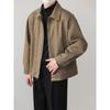 Men's Loose Fit Retro Woolen Lapel Jacket - Korean Autumn/Winter Style