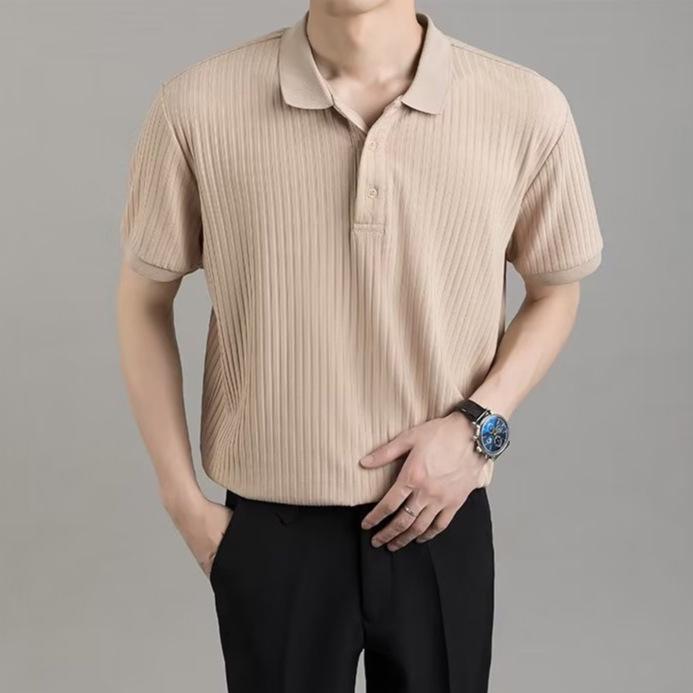 Мужская рубашка-поло Slim Fit с коротким рукавом - дышащий летний топ