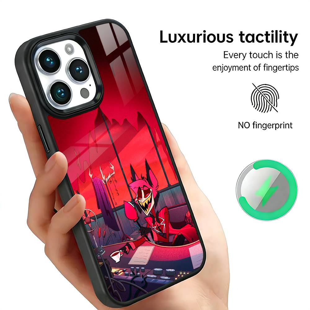 H-Hazbin H-Hotel Аластор Чехол для телефона для iPhone 17, 16, 15, 14, 13, 12, 11 Plus, Pro Max, Новый Магнитный Беспроводной Заряд