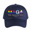 MAGA Make America Gay Again W Black Outline Cap Women Unisex Adult Casual Adjustable Printed Baseball Caps Trucker Cap