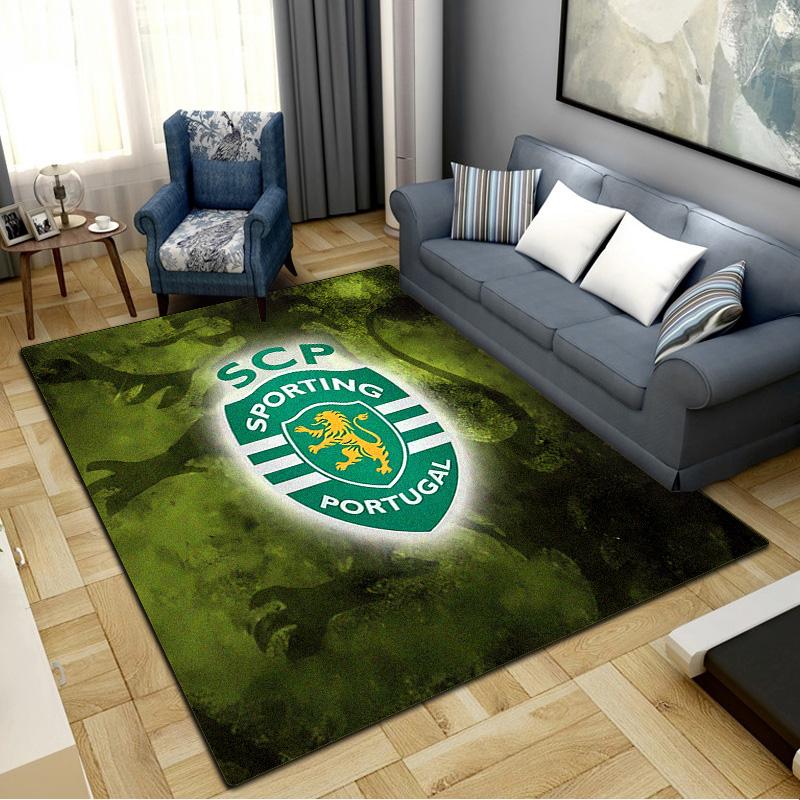 Ковер Sporting FC для гостиной, спальни, дома, украшение дивана, нескользящий коврик для детских игр