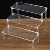 Transparent Display Stand Acrylic Risers Shelf Pop Figures Storage Rack Cosmetic Perfume Organizer Nail Polish Display Holder